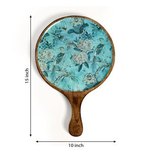 Wooden Pizza Platter Serving <b>Tray</b> for Snacks <b>Tea</b> Kitchen and Dining Serving Decor Dessert Serving <b>Tray</b> Available At Best Price - Product Image 2