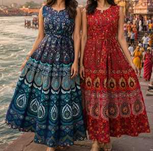 <b>Vintage</b> Empire Ball Gown Evening <b>Formal</b> Maxi <b>Dress</b> Geometric Print V-Neck Sleeveless Rayon Summer Breathable Romantic Plus Size - Product Image 1