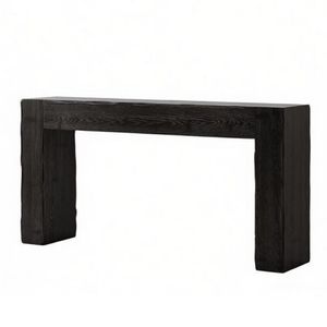 Modern Farmhouse Long <b>Console</b> <b>Table</b> Outdoor Use Solid Wood with Luxury Marble Finish <b>for</b> <b>Entry</b> Warehouse Home Apartment Hotel - Product Image 2