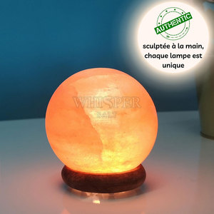 Himalayan <b>Mini</b> Salt Lamp Carved Modern Design Warm Lighting Calming Glow Home Decor Bedroom Pakistan - Product Image 5
