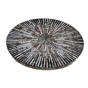 Bandeja Giratoria Multifuncional de Madera con Madreperla Redonda, Diseño Rústico para Decoración del Hogar, Ocasión Ramadán - Product Image 5