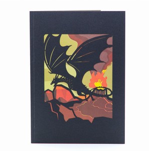 Carte pop-up 3D Dragon Rouge Volant, Cartes 3D Thème Dragon Animal, Cartes de Vœux 3D Dragon Fureur, Carte de Vœux Faite à la Main 3D - Product Image 4