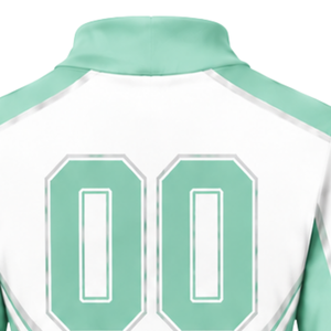 Olive Green <b>White</b> Sublimated Cheer <b>Long</b> Sleeve Uniform Set Pleated <b>Skirt</b> Athletic Team Sportswear Training Practice Performance - Product Image 6