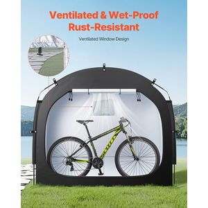 Tenda Spaziosa per Deposito Biciclette da Esterno per 3-4 Bici, Impermeabile, Facile da Installare con Finestra Ventilata BC Tent - Product Image 6