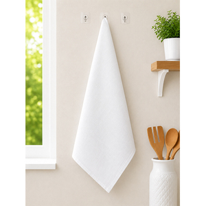 Paño de Cocina Blanco de Lino |   Paño de Cocina de Color Liso |   Toalla de Mano Reutilizable Minimalista |   Textiles para el Hogar de Primera Calidad - Product Image 1