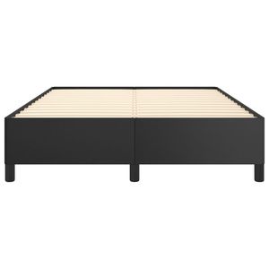 Cadre de lit en similicuir noir sans matelas Lits en bois 53.9 "x 74.8" - Product Image 5