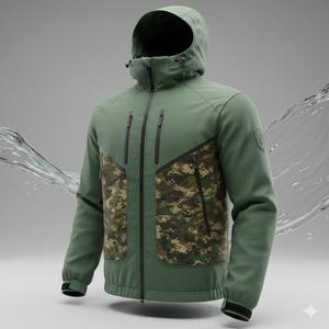 Veste d'hiver unisexe en toile souple imperméable, coupe-vent, respirante, à manches longues, avec capuche, pour la pêche, UPF 50+ - Product Image 6