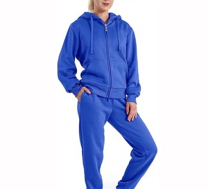 Sudadera Deportiva Unisex de Gran Peso, Ecológica, Mezcla de Poliéster/Algodón, para Gimnasio y Fitness, con Logotipo Personalizado, Conjunto de 2 Piezas con Pantalones Deportivos - Product Image 1