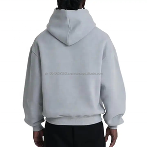 Sweats à capuche personnalisés pour hommes vente en gros de pulls de broderie et d'impression de logo personnalisé en couleur entière décontractés et à la mode de haute qualité - Product Image 3