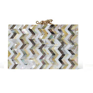 Nuevo bolso de mano de resina hecho a mano de nácar de calidad Premium, concha marina Original DE LA India por RF Crafts - Product Image 2