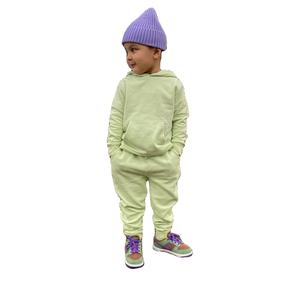 Conjunto de chándal de Jersey de algodón personalizable Vintage Unisex, Sudadera con capucha 3D sólida de invierno, pantalones para correr, logotipo bordado - Product Image 3