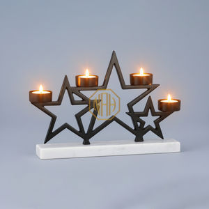 Sculpture d'étoile scintillante de Noël en aluminium 2026 avec base en marbre, taille personnalisée, artisanat métallique fait main, décoration intérieure, cadeau, exportateur - Product Image 5