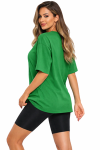Camiseta de algodón para mujer, servicio OEM, uso diario, producto superventas, camiseta informal de algodón para mujer, camiseta ligera y transpirable para verano - Product Image 2