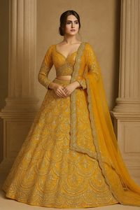 Lehenga Choli, Traje Tradicional Indio para Bodas, Bellamente Diseñado con Lentejuelas para Ocasiones Especiales, Atuendo Elegante para Mujer - Product Image 6