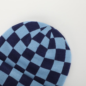 Lightweight Jacquard Knit Beanie <b>Cap</b> Soft Breathable Stretch Casual Headwear <b>Mountain</b> Pattern Winter Use Custom Logo Unisex - Product Image 4