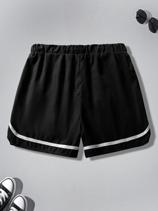 Pantalones Cortos Casuales para Hombre con Estampado de Letras, Cintura con Cordón y Bolsillos, con Serigrafía en la Parte Delantera - Product Image 5