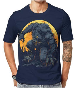 T-shirt pour homme de haute qualité en gros, 100% coton tricoté, respirant, coupe ample, manches courtes, logo personnalisé - Product Image 1