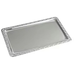 Trending Design Round Deep Pan Copper Plated Finish Brass Loop Side Handles Stainless Steel Serving <b>Tray</b> For Catering <b>Buffets</b> - Product Image 5