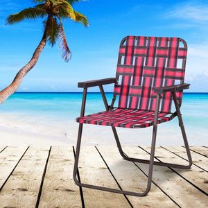 Ensemble de 6 chaises pliantes de plage pour le camping et la pelouse, chaise confortable en toile - Product Image 3