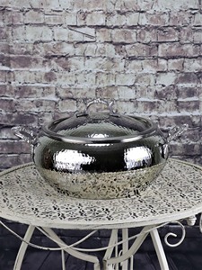 Polished Exterior Dishwasher Safe for Gas and Induction Cooker Metal Soup Pot with Lid Double Handle - Product Image 4