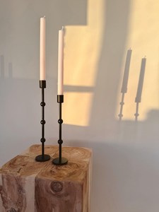 <b>Tall</b> Metal Candlestick Holder Black Finish Durable Home Decoration Modern Design for <b>Table</b> Centerpiece - Product Image 2