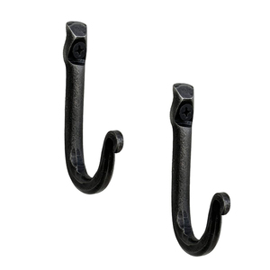 Crochets muraux décoratifs robustes et écologiques, détachables, pour manteaux et serviettes, avec base en bambou, en acier inoxydable noir, autocollants - Product Image 3