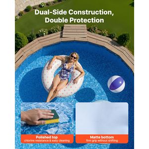 Telo di copertura per piscina in vinile premium da 24 piedi, facile da installare, con patch anti-perdita, per pareti alte 52 piedi, lunghezza 25 m, spessore 1,5 mm - Product Image 5