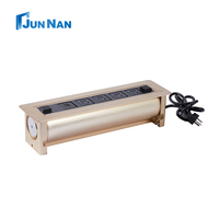 Enchufe Eléctrico Empotrable de Aleación de Aluminio para Escritorio, Enchufes Multiestándar para Reino Unido, Estados Unidos, UE, Australia y China
