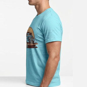 Camiseta de Hombre de Alta Calidad, 100% Algodón Tejido, Cuello Redondo, Manga Corta, Suave y Cómoda, con Logotipo Frontal, Ecológica, Transpirable y de Secado Rápido - Product Image 5