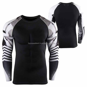 Tendencia Tasa de venta completa Buen material Hombres Fitness Rash Guard 2025 Hombres cómodos Rash Guard para la venta - Product Image 5