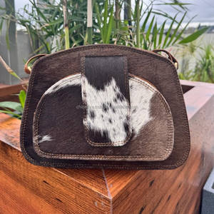 Nuevo bolso cruzado de cuero genuino de piel de vaca con pelo Real con estilo occidental, bolsos de hombro de diseñador de lujo hechos a mano para mujer bohemios - Product Image 2