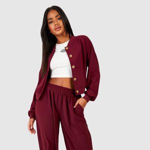 Street wear Trend Outerwear <b>Suede</b> <b>Jacket</b> <b>Women</b> Zipper Coat Plain Suit Loose Vintage Faux <b>Suede</b> <b>Jackets</b> Blank Bomber Coats - Product Image 2