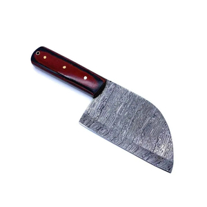 Cuchillo de Chef Burraq OEM de Acero de Damasco Hecho a Mano de Grado Industrial, Cuchillo Multifuncional con Patrón Trenzado, Funda de Cuero, 10 Pulgadas - Product Image 2