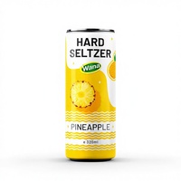 Premium Kwaliteit 320ml Hard Seltzer Drank Natuurlijke Ananas Smaak Mango Sinaasappel Lychee Watermeloen Puree Fruit Sap 5% Alcohol