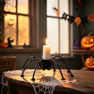 Juego de 3 Portavelas de Araña para Halloween, Hechos a Mano, de Hierro Resistente, para Decoración de Mesa y Fiestas - Product Image 5