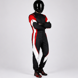 Men's Black <b>Red</b> White Full Sleeve Flame Resistant Quick Dry Racing <b>Suit</b> Spandex Polyester Breathable Motorcycle Auto Racing Wear - Product Image 6