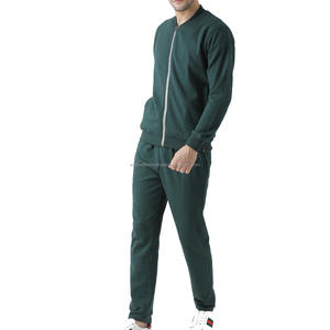 Vente en gros OEM ensemble survêtement en polaire pour hommes haute qualité 2 pièces sweats à capuche pantalons de survêtement unisexe XXL grande taille motif solide fermeture éclair - Product Image 3