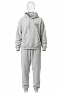 Conjunto Deportivo de Dos Piezas con Sudadera con Capucha y Pantalones Jogger de Forro Polar Ecológico con Estampado Invernal, Atuendo Informal - Product Image 5