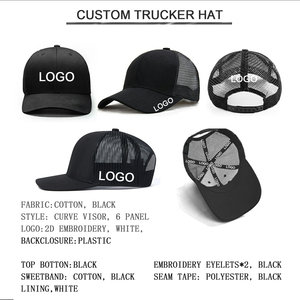 Gorra de béisbol con estampado puff, gorra Tuckers personalizada barata, gorras negras con bordado 3D para hombre, gorra trucker clásica desgastada de alta calidad - Product Image 3