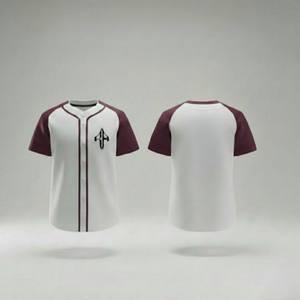 Camisetas de Béisbol con Estampado Digital 100% Poliéster, Transpirables, de Secado Rápido, Cuello en V, Manga Corta, por RIVIAN ATLANTIC - Product Image 2