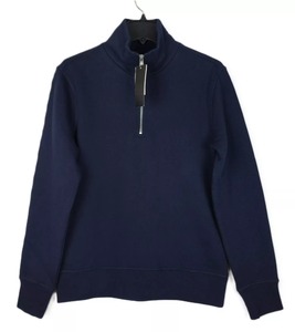 Men's Casual Athletic Streetwear Custom Color Quarter Zip Pullover 100% Cotton Regular Fit Fleece Custom Design Printing Label - Product Image 2