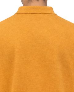 เสื้อโปโลแขนยาวสีเหลืองมัสตาร์ดสำหรับผู้ชาย ผ้าคอตตอนผสมเนื้อนุ่ม สวมใส่สบาย คอปกคลาสสิก เหมาะสำหรับฤดูหนาว ผลิตโดยผู้ผลิตเสื้อผ้า - Product Image 6