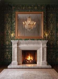 Elegante Chimenea Moderna Independiente de Mármol con Control Remoto para Salas de Estar Interiores de Lujo - Product Image 3