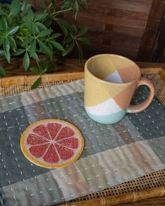 Handmade Seed <b>Beaded</b> Embroidery <b>Coaster</b> Cup Mat Tea Coffee Glass Holder Table Protection Dining Accessories Home Decoration - Product Image 3