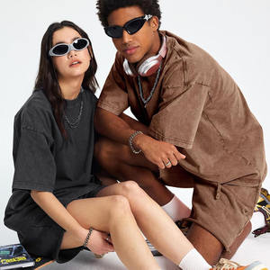 Nuevo Diseño de Moda, Tejido con Efecto Desgastado por el Sol, Estilo Urbano Holgado, Antiarrugas, Transpirable, Ecológico, de Secado Rápido, 100% Algodón - Product Image 4