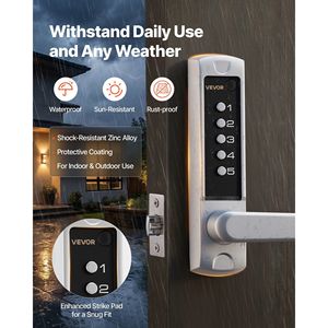 Serratura Intelligente per Porta con Combinazione a 5 Cifre, Pulsantiera a Singolo Lato, Ingresso Senza Chiave, con Chiave Meccanica per Porta Singola, Aggiornamento Codice 2.0 - Product Image 6