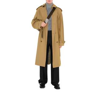 Gabardina para Hombre Resistente a la Intemperie, Diseño Entallado, Estilo Clásico Moderno, Gabardina Larga 100% Algodón - Product Image 1