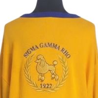 Cardigan en tricot Sigma Gamma Rho personnalisé avec broderie, élégant, boutonné sur le devant, manches longues, mode décontractée, haut superposé