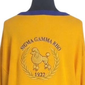 เสื้อคาร์ดิแกนถักปักลายโล่ห์ Sigma Gamma Rho แบบสั่งทำพิเศษ ดีไซน์หรูหรา ติดกระดุมด้านหน้า แขนยาว แฟชั่นลำลอง สวมใส่เป็นเลเยอร์ได้ - Product Image 4