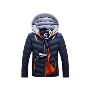 Men's <b>Slim</b> <b>Fit</b> Coated Stand Collar High Street Winter Bomber <b>Jacket</b> with Zipper Pocket - Product Image 5